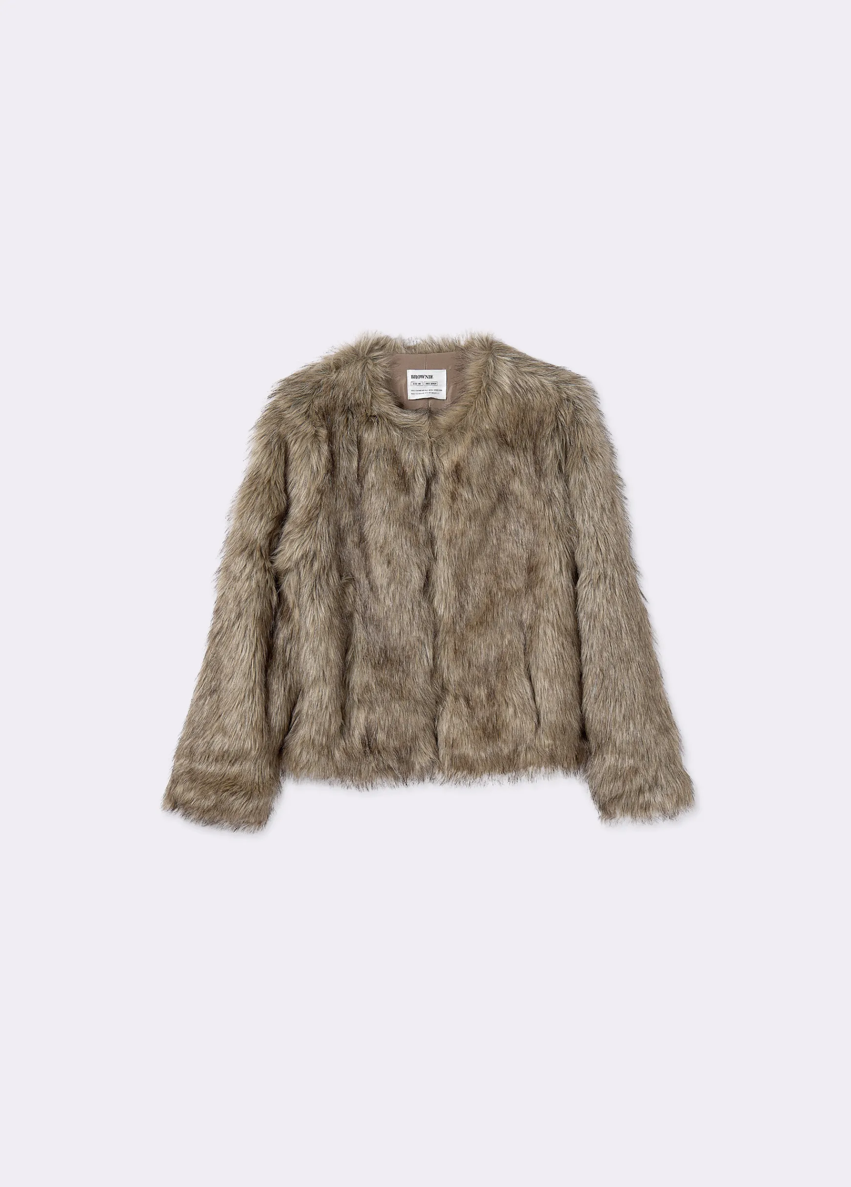 Abrigo corto efecto pelo*Brownie Clearance