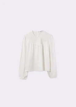 Blusa cuello redondo smock en pico*Brownie Online