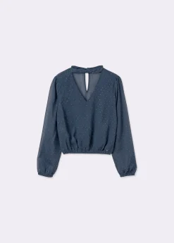 Blusa detalle chocker brillos*Brownie