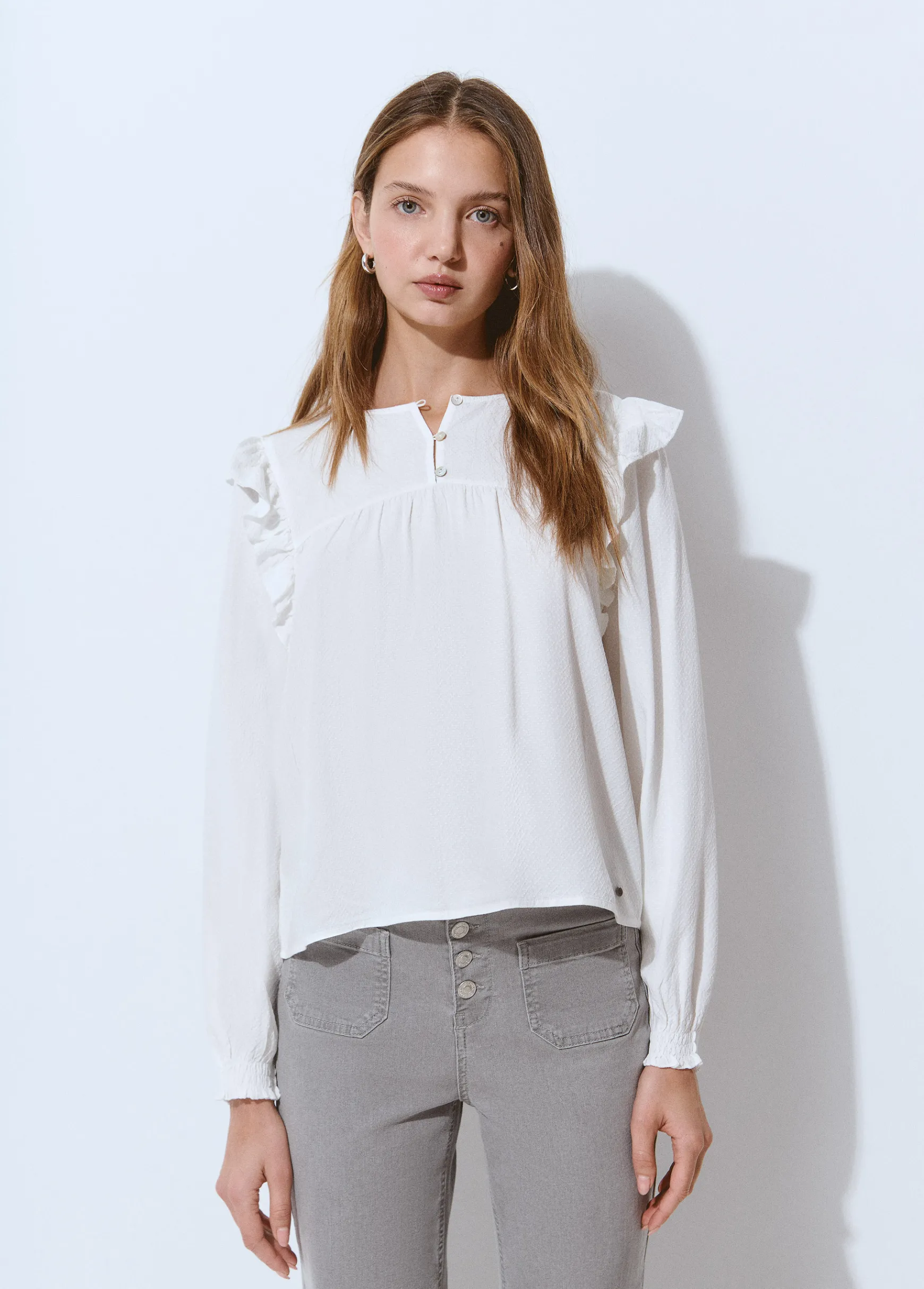 Blusa manga volantes*Brownie Discount