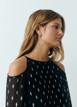Blusa offshoulder brillo*Brownie New