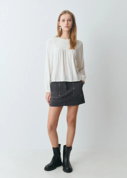 Blusa pecherín smock*Brownie Outlet