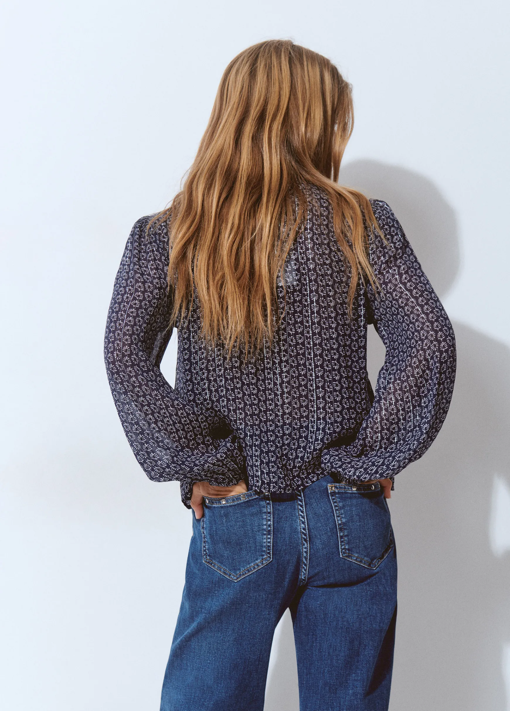 Blusa smock pecho bicolor*Brownie New