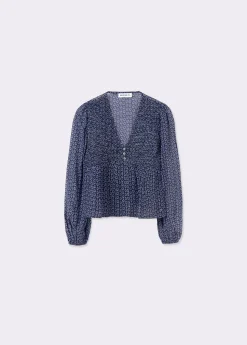 Blusa smock pecho bicolor*Brownie New