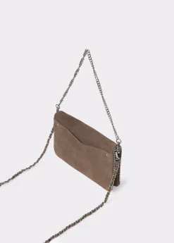Bolso piel solapa bolitas*Brownie New