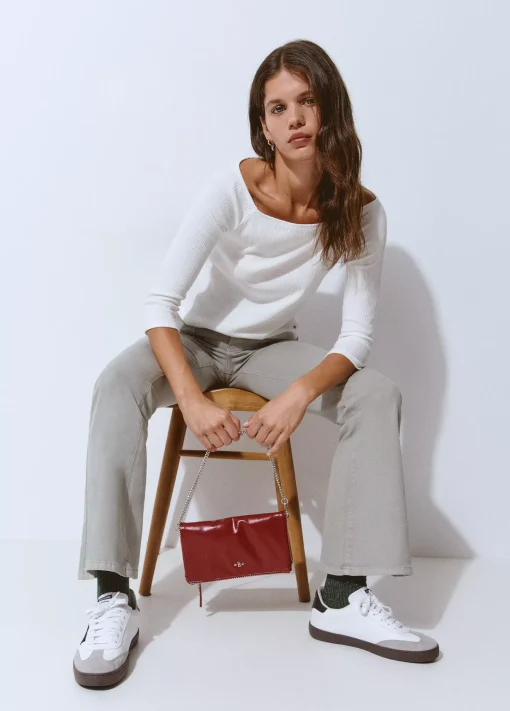 Bolso solapa bolitas*Brownie Hot