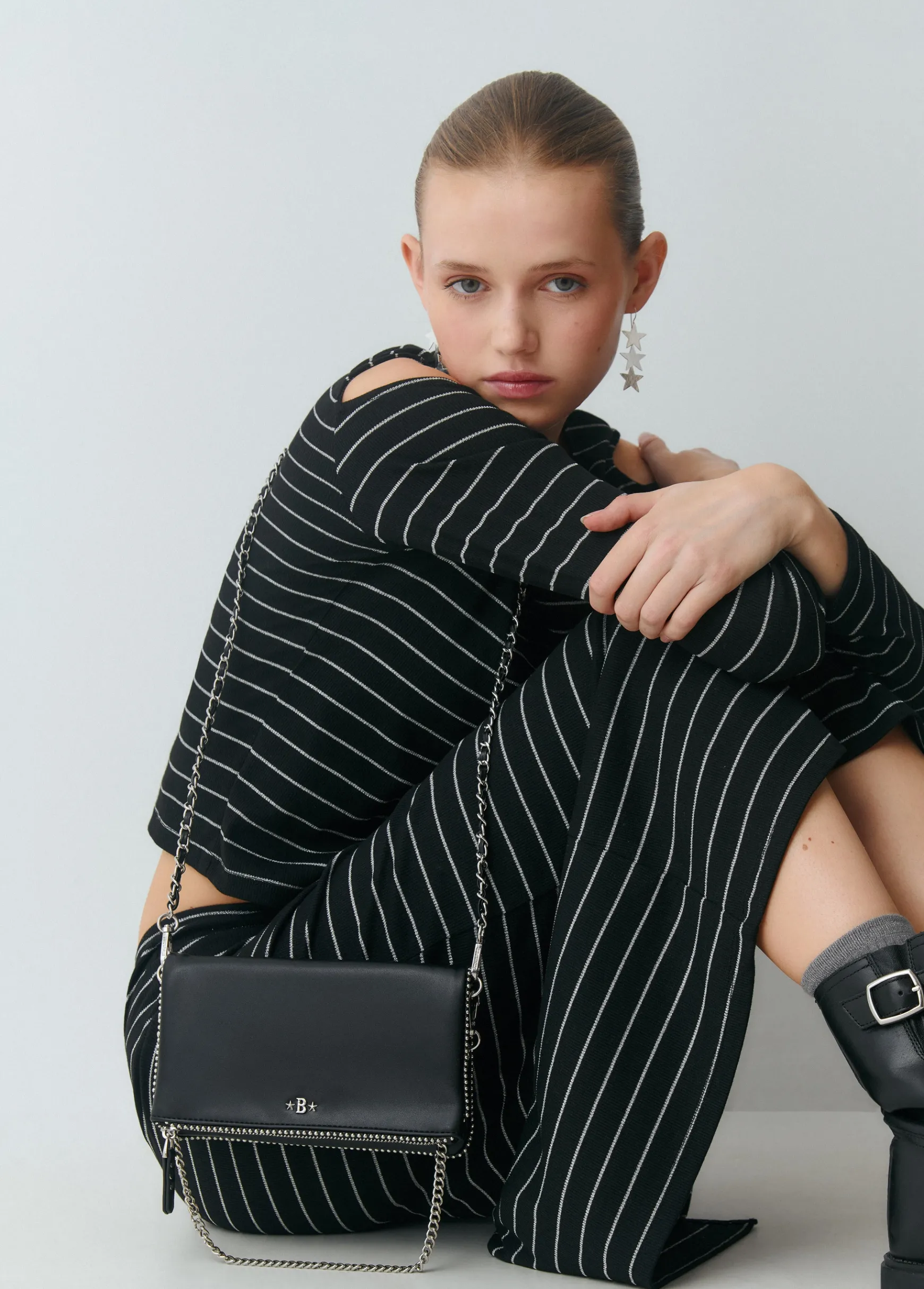 Bolso solapa bolitas*Brownie