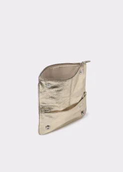 Bolso solapa laminado cadena gruesa*Brownie Hot