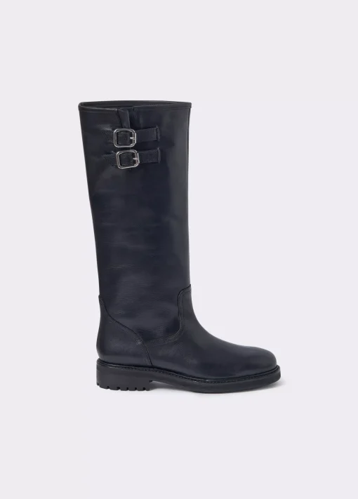 Bota alta piel hebillas*Brownie Sale