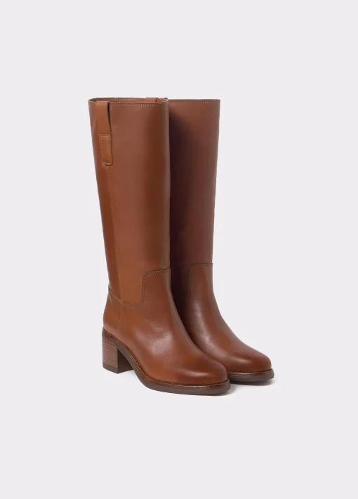 Bota gaucha piel tacón*Brownie Clearance