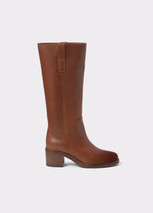 Bota gaucha piel tacón*Brownie Clearance