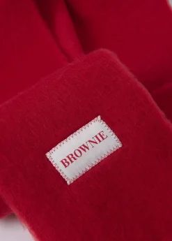 Bufanda gruesa estrecha lisa flecos*Brownie Clearance