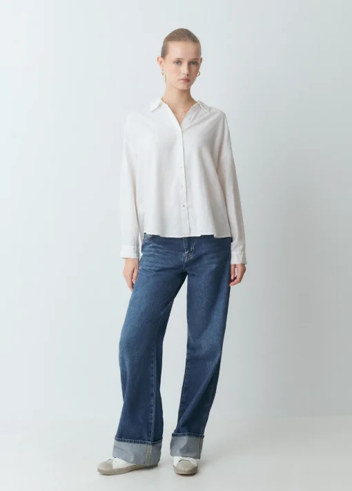 Camisa básica lisa*Brownie Clearance