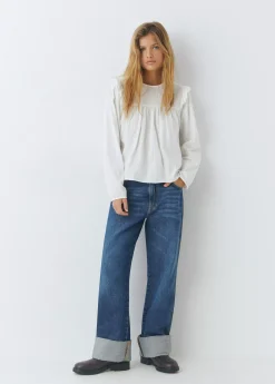 Camiseta estilo blusa con volante*Brownie Clearance