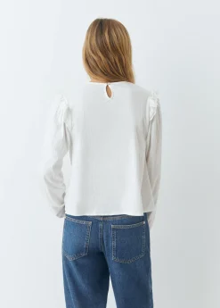 Camiseta estilo blusa con volante*Brownie Clearance