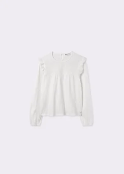 Camiseta estilo blusa con volante*Brownie Clearance