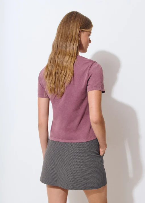 Camiseta lavada print posicional*Brownie Discount