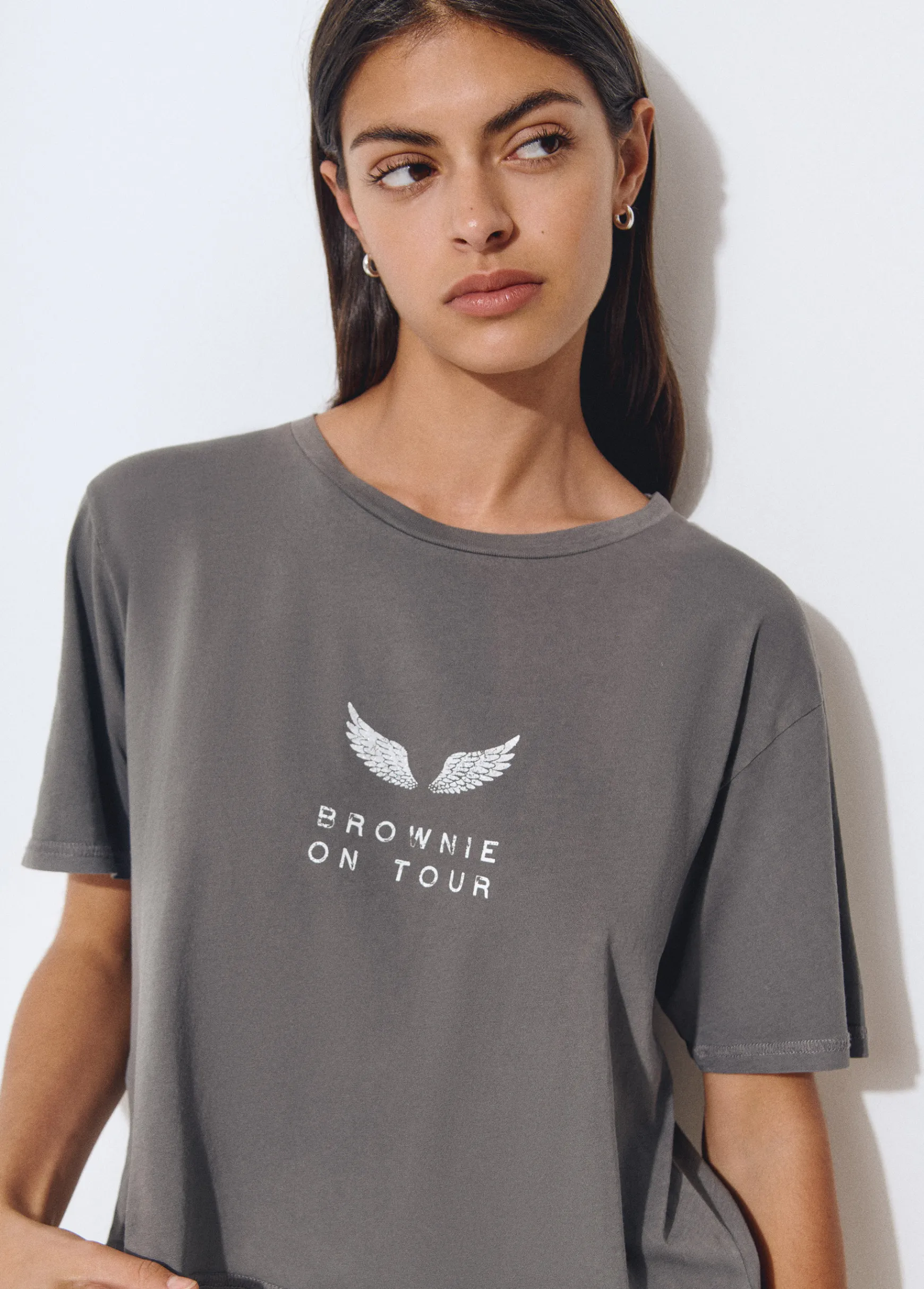 Camiseta manga corta print trasero*Brownie Outlet