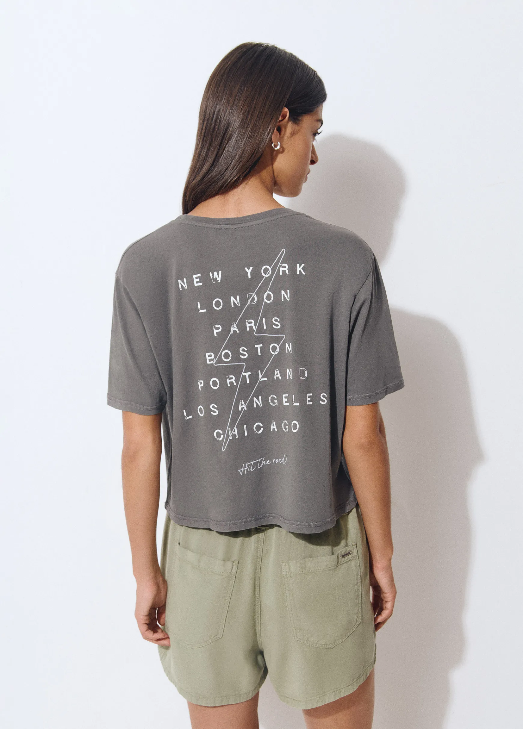 Camiseta manga corta print trasero*Brownie Outlet