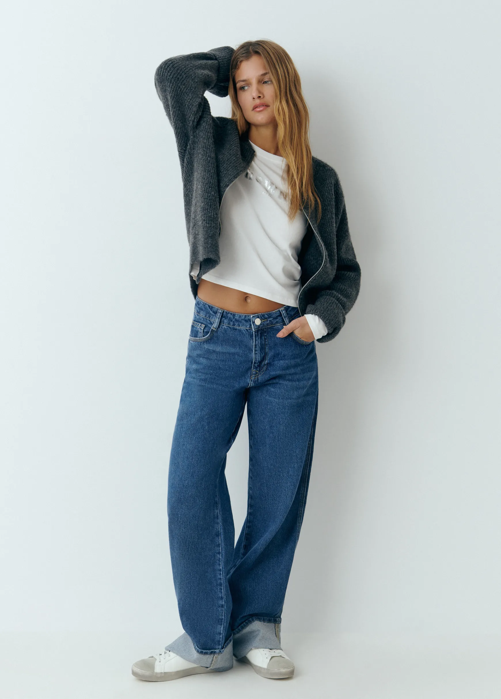 Camiseta manga larga texto foil*Brownie