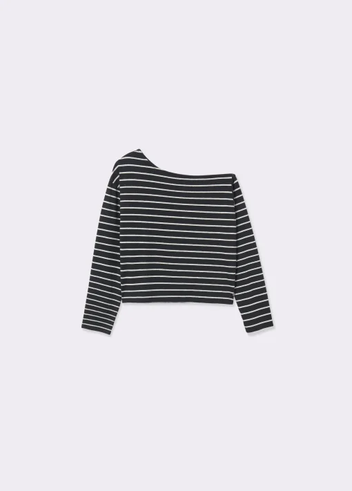 Camiseta raya lurex escote barco*Brownie Discount
