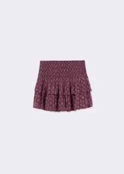 Falda estampada volantes sello indio*Brownie Online