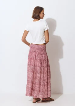 Falda larga smock cintura estampada*Brownie Online