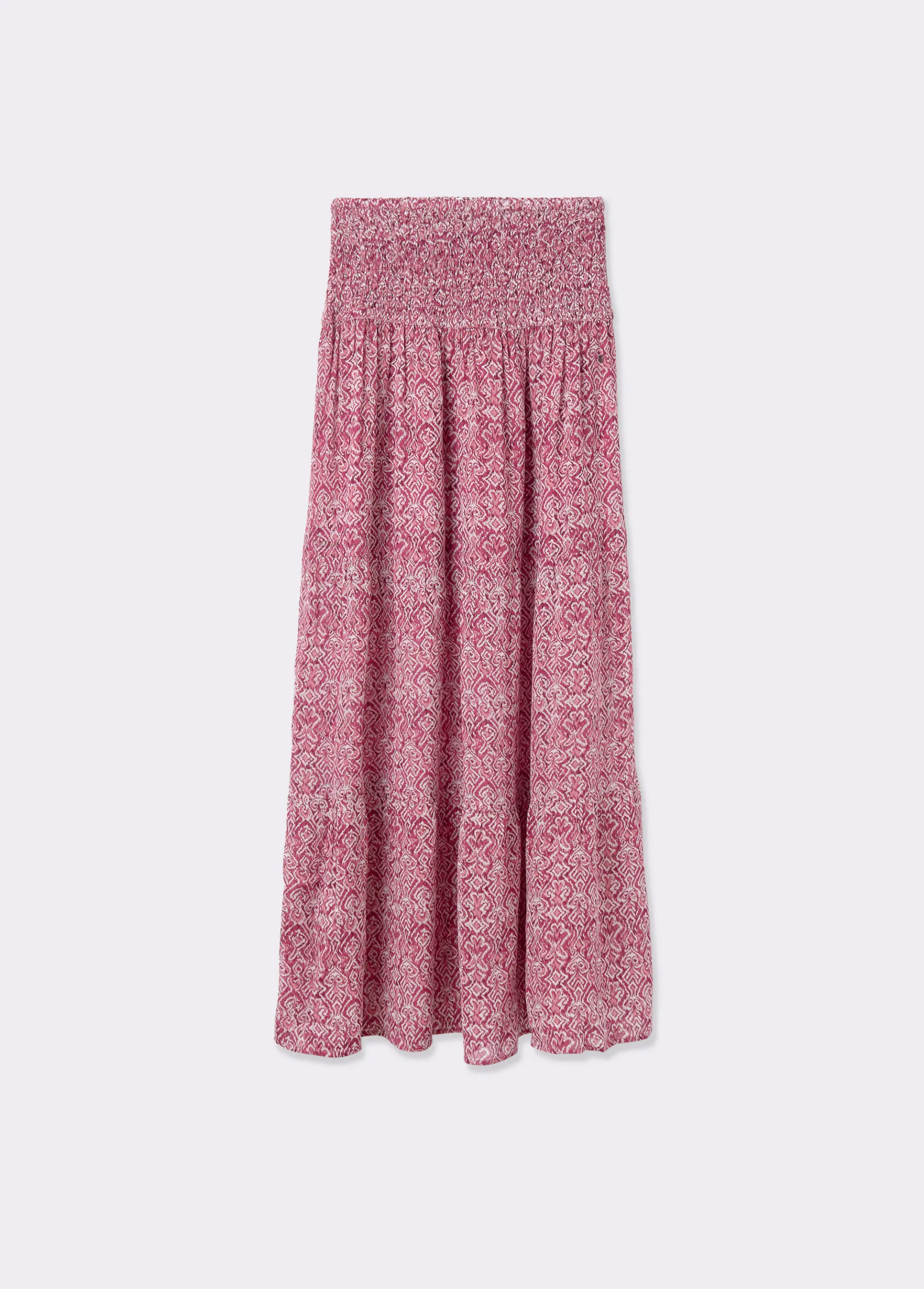 Falda larga smock cintura estampada*Brownie Online