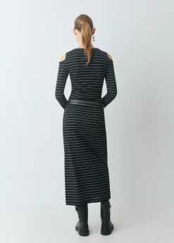 Falda midi raya lurex*Brownie Hot