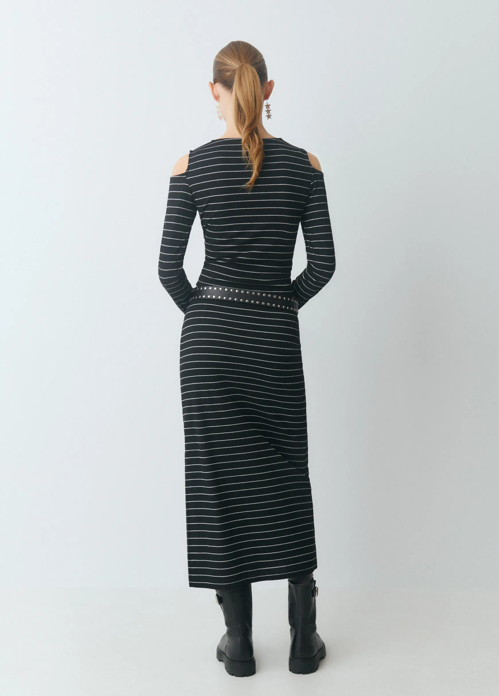 Falda midi raya lurex*Brownie Hot