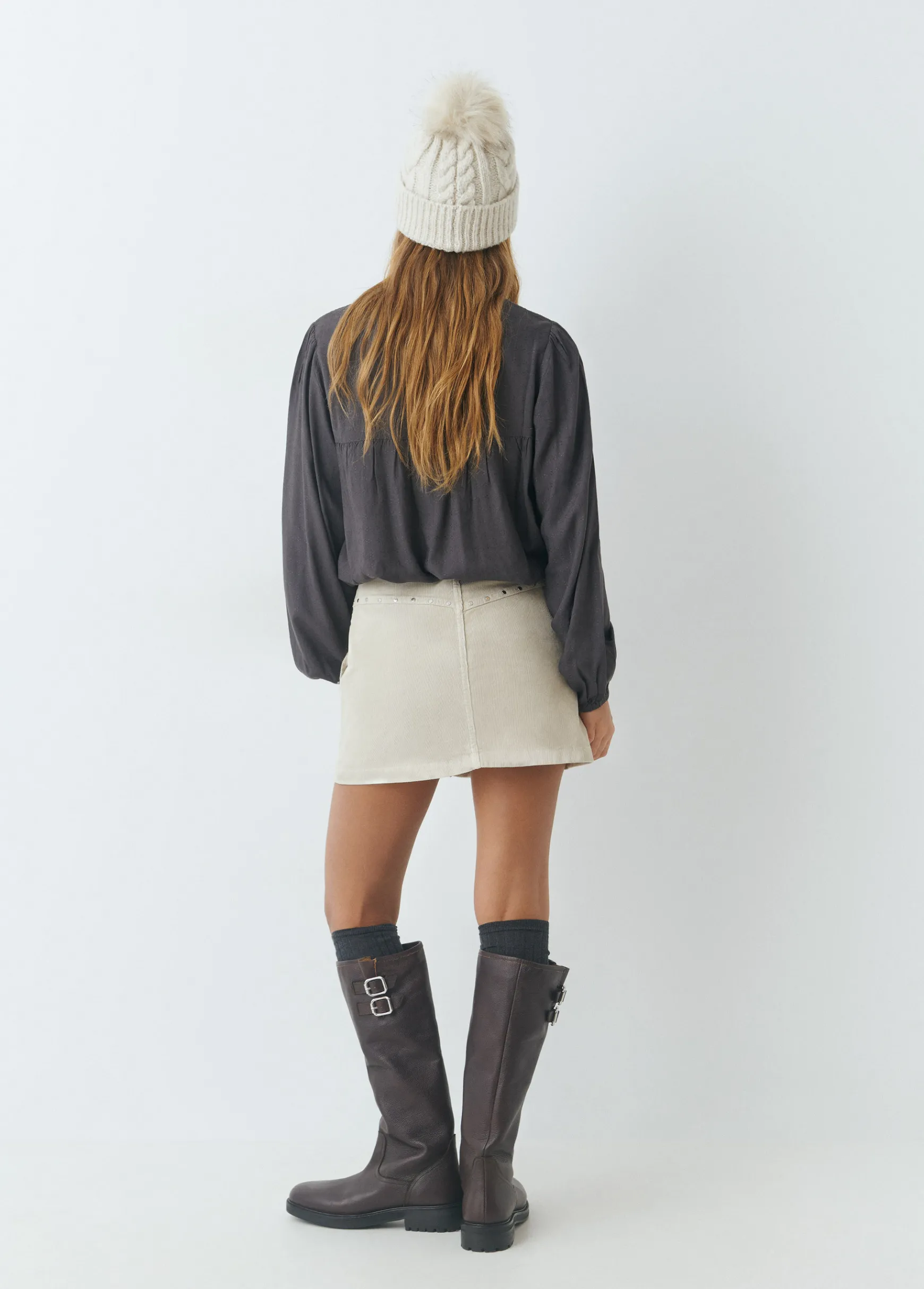 Falda pana apertura tachas*Brownie Best