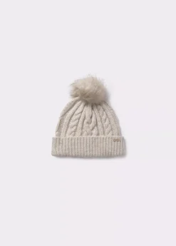 Gorro trenza bola pelo*Brownie Hot