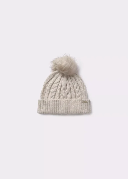 Gorro trenza bola pelo*Brownie Hot