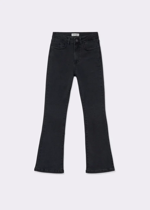 Jeans flare cropped brillantes*Brownie Hot