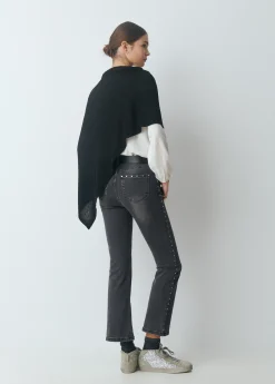 Jeans flare cropped tachas*Brownie Best