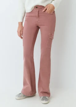 Pantalón campana cargo*Brownie New