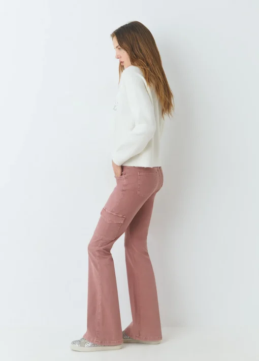 Pantalón campana cargo*Brownie New