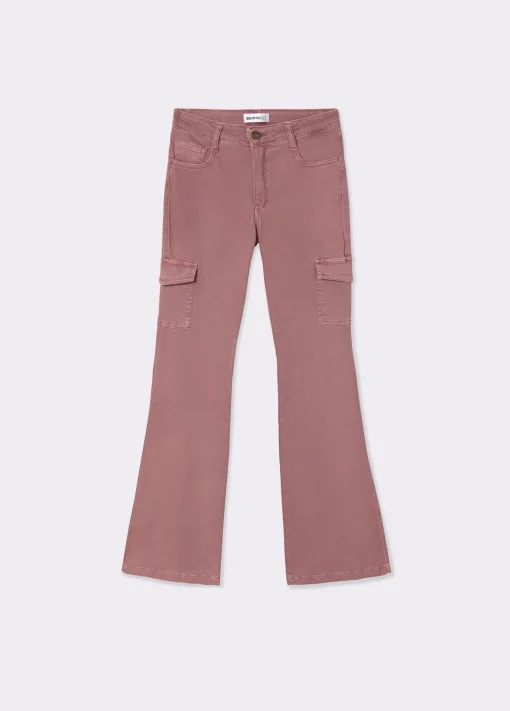 Pantalón campana cargo*Brownie New