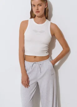 Pantalón felpa bordado*Brownie Clearance