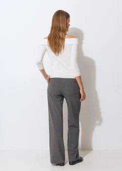 Pantalón flare cuadrito*Brownie New