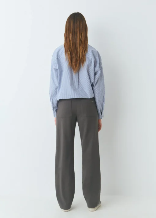 Pantalón recto con cinturón*Brownie Online