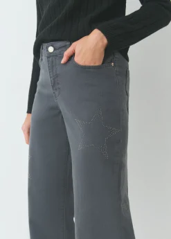 Pantalón recto estrellas*Brownie