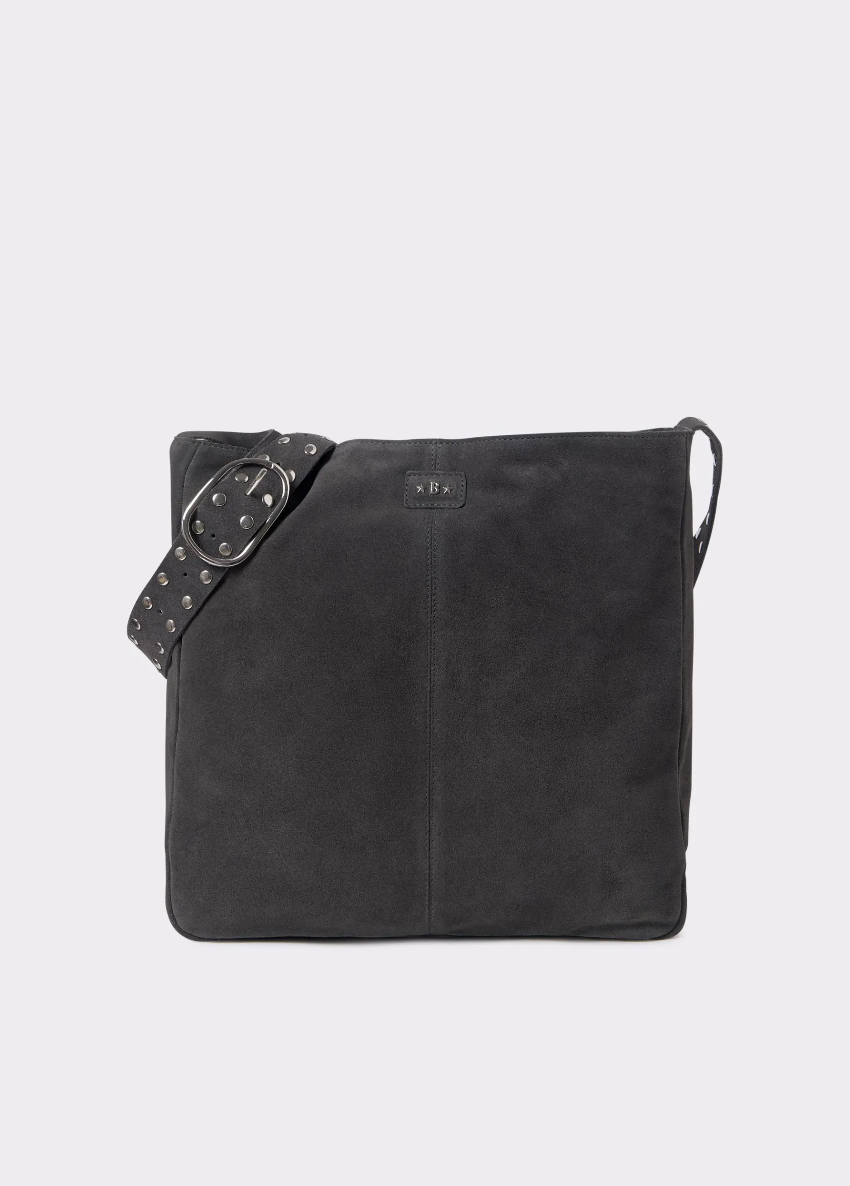 Shopper piel correa tachas*Brownie Hot