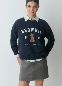 Sudadera bordada print perrito*Brownie Best