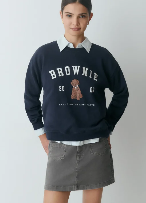 Sudadera bordada print perrito*Brownie Best