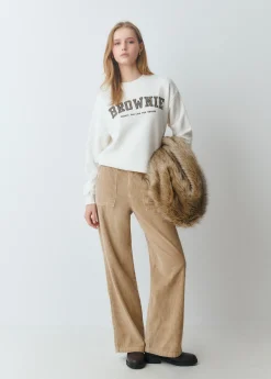 Sudadera parche cuadros*Brownie Hot