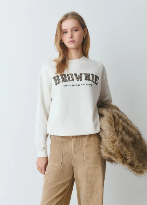 Sudadera parche cuadros*Brownie Hot