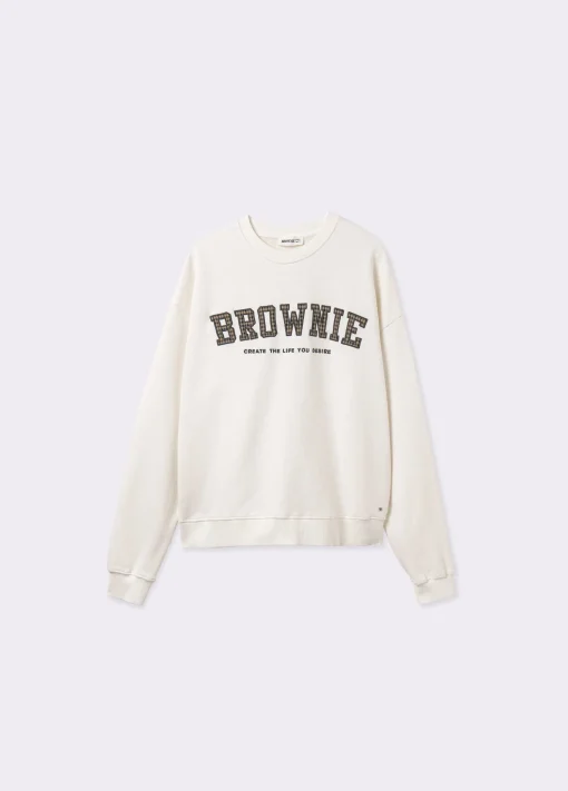 Sudadera parche cuadros*Brownie Hot