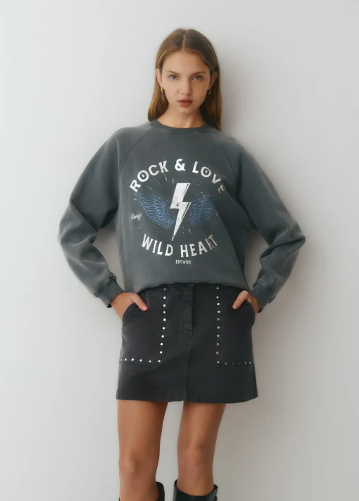 Sudadera print posicional foil*Brownie Best