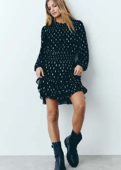 Vestido brillo smock cintura*Brownie Clearance